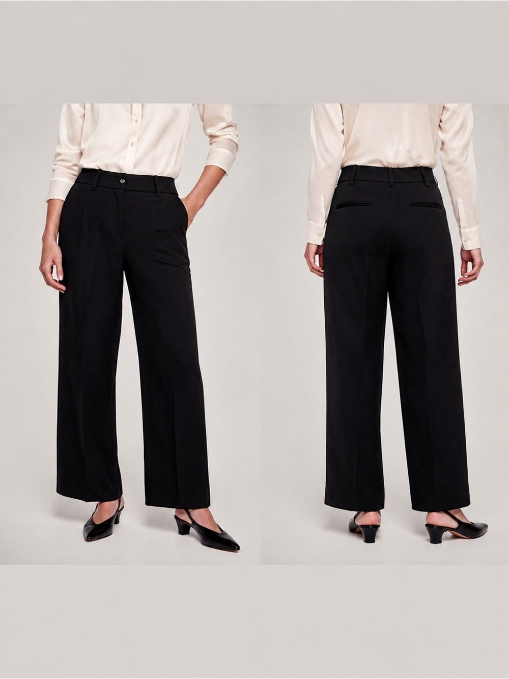 Banana Republic Black Tailored Dress Pants Size 10 NWT